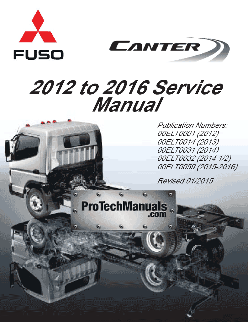 Truck Service Manual CD-ROM 130 160 2012-2016 Mitsubishi FUSO Canter FE FG U.S 